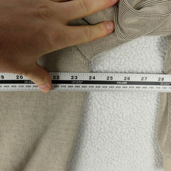 Bugatti Jacket Mens Large Beige Ribbed Knit Quarter Zip Preppy Stretch - Picture 6 of 10